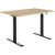Topstar E-Table elektrisch höhenverstellbarer Schreibtisch ahorn rechteckig, T-Fuß-Gestell schwarz 120,0 x 80,0 cm