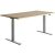 Topstar E-Table elektrisch höhenverstellbarer Schreibtisch ahorn rechteckig, T-Fuß-Gestell grau 160,0 x 80,0 cm
