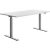 Topstar E-Table elektrisch höhenverstellbarer Schreibtisch weiß rechteckig, T-Fuß-Gestell grau 160,0 x 80,0 cm