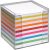 folia Zettelbox transparent inkl. 700 Notizzettel farbig sortiert