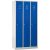 Gürkan Spind lichtgrau, enzianblau 105296, 3 Schließfächer 90,0 x 50,0 x 180,0 cm