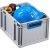 Allit ProfiPlus Aufbewahrungsbox grau, blau 30,0 x 40,0 x 22,0 cm