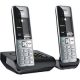 Gigaset COMFORT 500A duo Schnurloses Telefon-Set mit Anrufbeantworter schwarz-silber