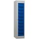 Gürkan Schließfachschrank lichtgrau, blau 111315, 10 Schließfächer 40,0 x 50,0 x 180,0 cm