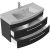 POSSEIK Waschbecken mit Unterschrank DASIOS schwarz 100,5 x 50,2 x 57,2 cm