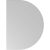 HAMMERBACHER Anbautisch höhenverstellbar Mirakel grau, silber halbrund 60,0 cm 80,0 cm
