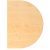 HAMMERBACHER Anbautisch höhenverstellbar Inader ahorn, silber halbrund 60,0 x 80,0 x 65,5 – 82,5 cm