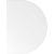 HAMMERBACHER Anbautisch höhenverstellbar Kubix weiß, silber halbrund 60,0 x 80,0 x 65,5 – 82,5 cm