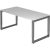 HAMMERBACHER Unni SE1 höhenverstellbarer Schreibtisch lichtgrau rechteckig, Kufen-Gestell grau 160,0 x 80,0 cm