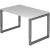 HAMMERBACHER Unni SE1 höhenverstellbarer Schreibtisch lichtgrau rechteckig, Kufen-Gestell grau 120,0 x 80,0 cm