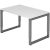 HAMMERBACHER Unni SE1 höhenverstellbarer Schreibtisch weiß rechteckig, Kufen-Gestell grau 120,0 x 80,0 cm