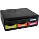 Exacompta Schubladenbox Toolbox  schwarz, gelb, orange, pink 319798D, DIN A4+ quer mit 4 Schubladen