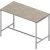 Quadrifoglio Konferenztisch Creo beton rechteckig, 4-Fuß-Gestell weiß, 160,0 x 80,0 x 107,0 cm