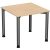 geramöbel Flex höhenverstellbarer Schreibtisch buche, anthrazit rechteckig, 4-Fuß-Gestell grau 80,0 x 180,0 cm