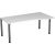 geramöbel Flex höhenverstellbarer Schreibtisch lichtgrau, anthrazit Trapezform, 4-Fuß-Gestell grau 180,0 x 80,0/100,0 cm