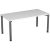 geramöbel Flex höhenverstellbarer Schreibtisch lichtgrau, anthrazit rechteckig, 4-Fuß-Gestell grau 160,0 x 80,0 cm