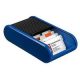 helit Visitenkartenbox blau/schwarz, für bis zu 300 Visitenkarten