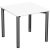 geramöbel Flex Schreibtisch weiß, anthrazit quadratisch, 4-Fuß-Gestell grau 80,0 x 80,0 cm