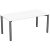 geramöbel Flex Schreibtisch weiß, anthrazit rechteckig, 4-Fuß-Gestell grau 160,0 x 80,0 cm
