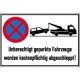SafetyMarking® Verbotsschild „Absolutes Halteverbot, unberechtigt geparkte Fahrzeuge werden kostenpflichtig abgeschleppt“ rechteckig 60,0 x 40,0 cm