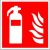 SafetyMarking® Brandschutzschild „Feuerlöscher“ quadratisch 15,0 x 15,0 cm