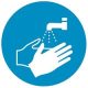 SafetyMarking® Gebotsaufkleber „Hände waschen“ rund 10,0 cm