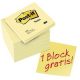 5 + 1 GRATIS: Post-it® Notes 654 Haftnotizen Standard gelb 5 Blöcke + GRATIS 1 Blöcke